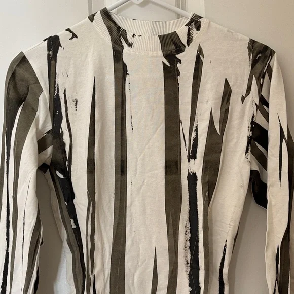 Dion Lee Black and White Long Sleeve Dress